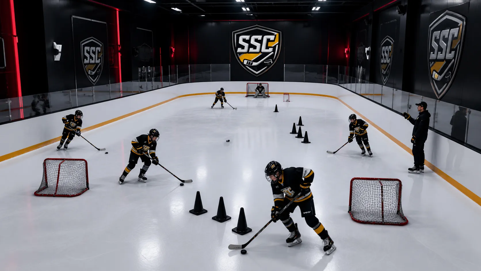 Moderní kompaktní ledová plocha 24 × 8 m v Silesia Skills Center